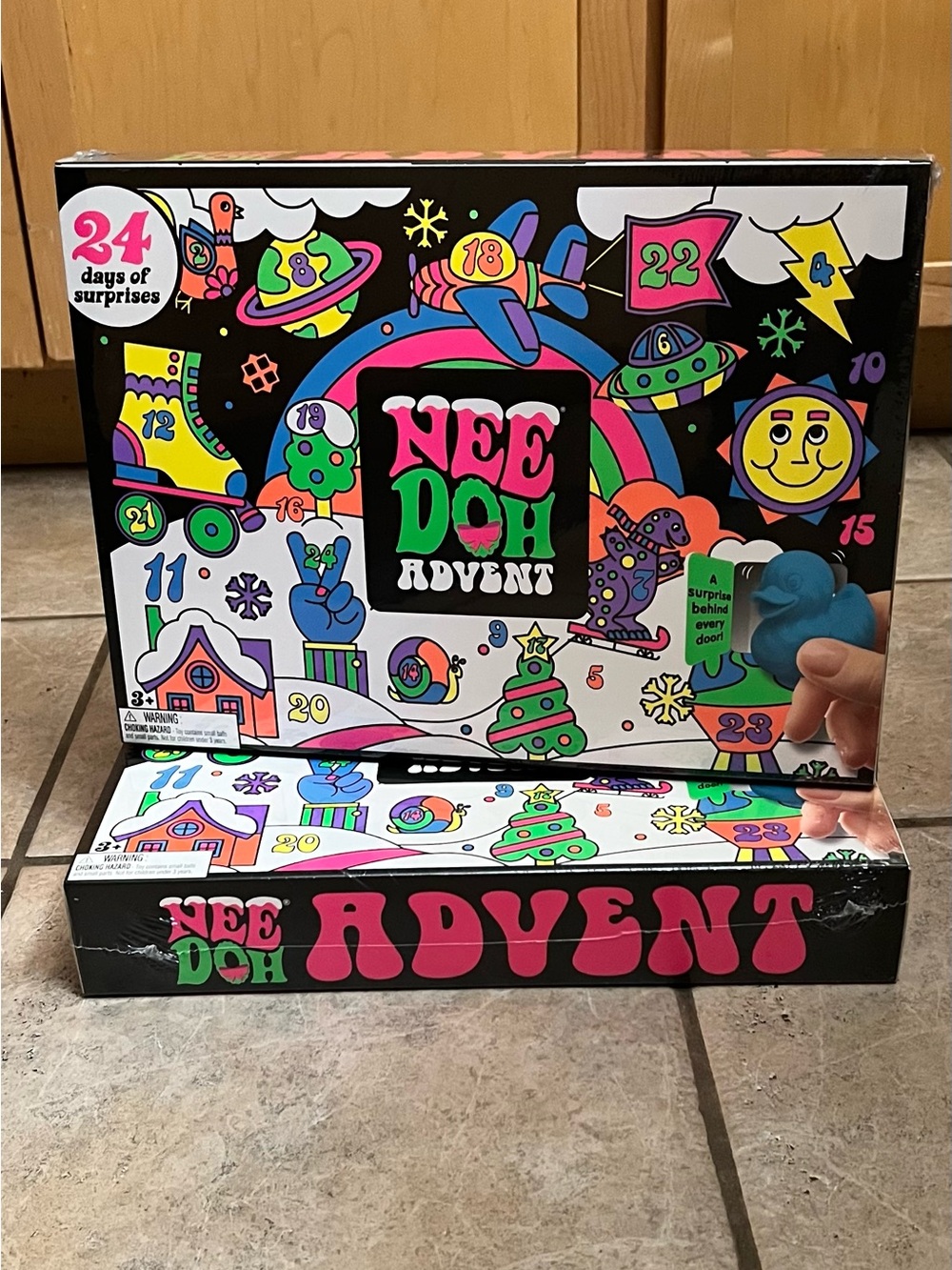 NeeDoh Advent Calendar Plush Toy Set - Neon Multicolor